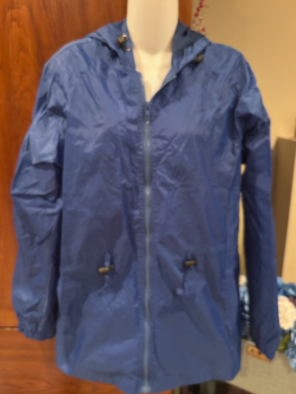 Chadwick's Navy Blue Hooded Rain Jacket